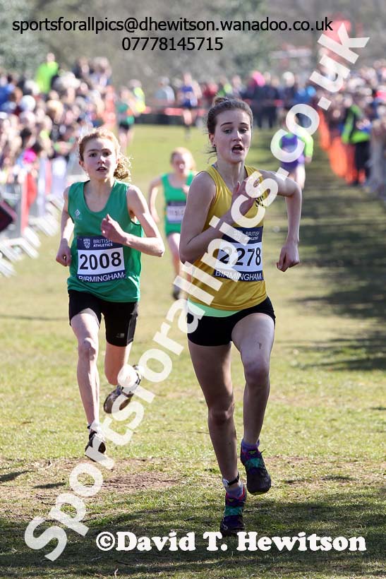 Womens under-17s Inter Counties Cross Country,  Cofton Park, Birmingham. Photo: David T. Hewitson/Sports for All Pics